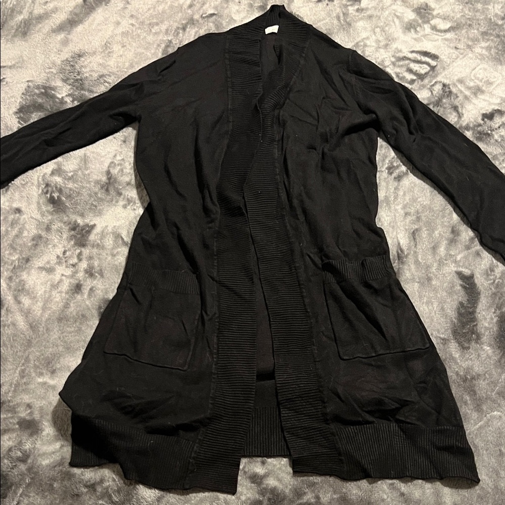 Cielo Black Long Cardigan Coat